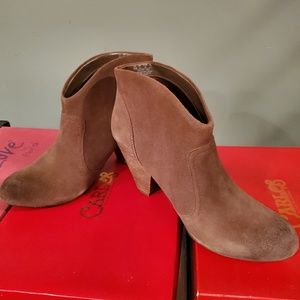 Suede ankle booties